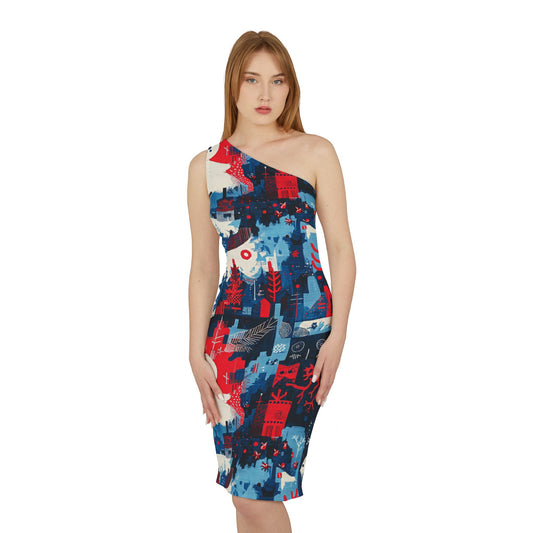 Women Christmas Shoulder Dress - Blojtarta™ Design