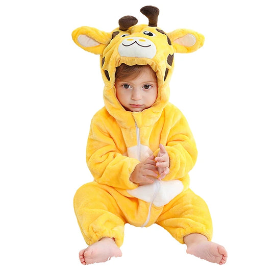 Gul giraff babyromper för Halloween och maskerad