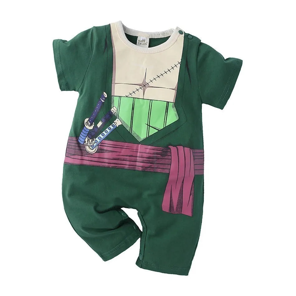 bebis Toddler Roronoa Zoro cosplay kostym från One Piece