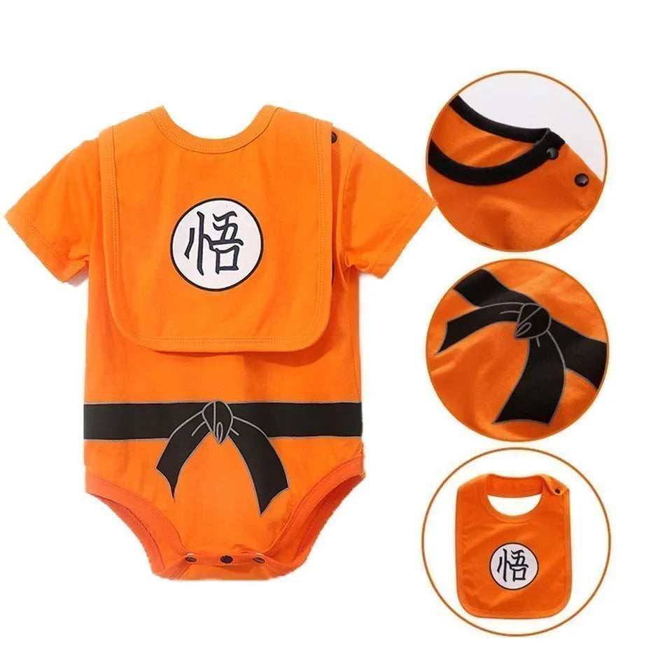 Body Bebis Goku cosplay kostym från Dragon Ball Z rompers goku